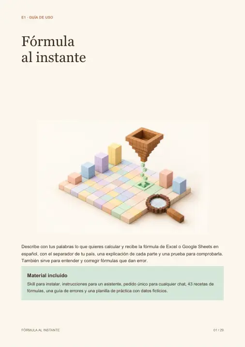 Cubierta de Fórmula al instante