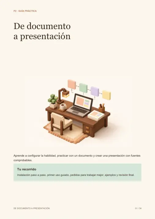 Cubierta de De documento a presentación
