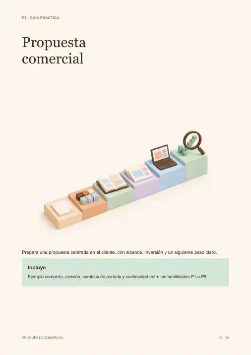 Cubierta de Propuesta comercial