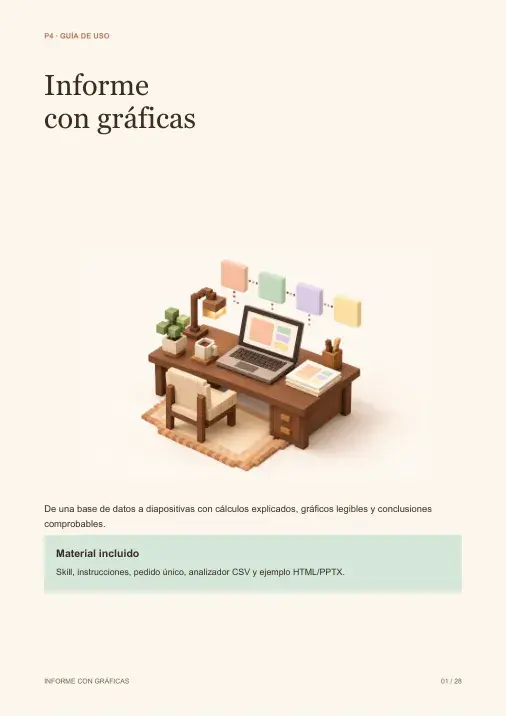 Cubierta de Informe con gráficas